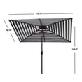 thumbnail image 4 of SAFAVIEH Outdoor Collection Athens 6.5 x 10-Foot Rectangle Umbrella Navy/White, 4 of 6