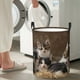thumbnail image 5 of Fotbe Cat Family Cesto de Ropa con Asas, Cesto Impermeable de Gran Capacidad, Bolsa de Lavado para Dormitorio, Cesto de Ropa con Ruedas y Asas-Small, 5 of 6