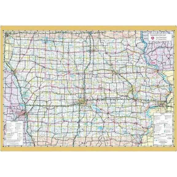 Swiftmaps Executive and Commercial Laminated Wall Map 36" x 48"