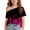 Hot Pink, variant on Girls Flame Graphic Shoulder Off Tee Tops Summer Loose Fit Casual Soft Shirts Short Sleeve Printed Street Style Shirts Green 13 Years