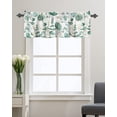thumbnail image 3 of Green Eucalyptus Leaves Curtain Valance for Kitchen Windows,Idyllic Plant Seamless Rod Pocket Valances Window Toppers,Watercolor Leaf Botanical Short Curtains for Bathroom Bedroom 54x18in, 3 of 6