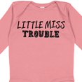 thumbnail image 4 of Inktastic Little Miss Trouble Girls Long Sleeve Baby Bodysuit, 4 of 5