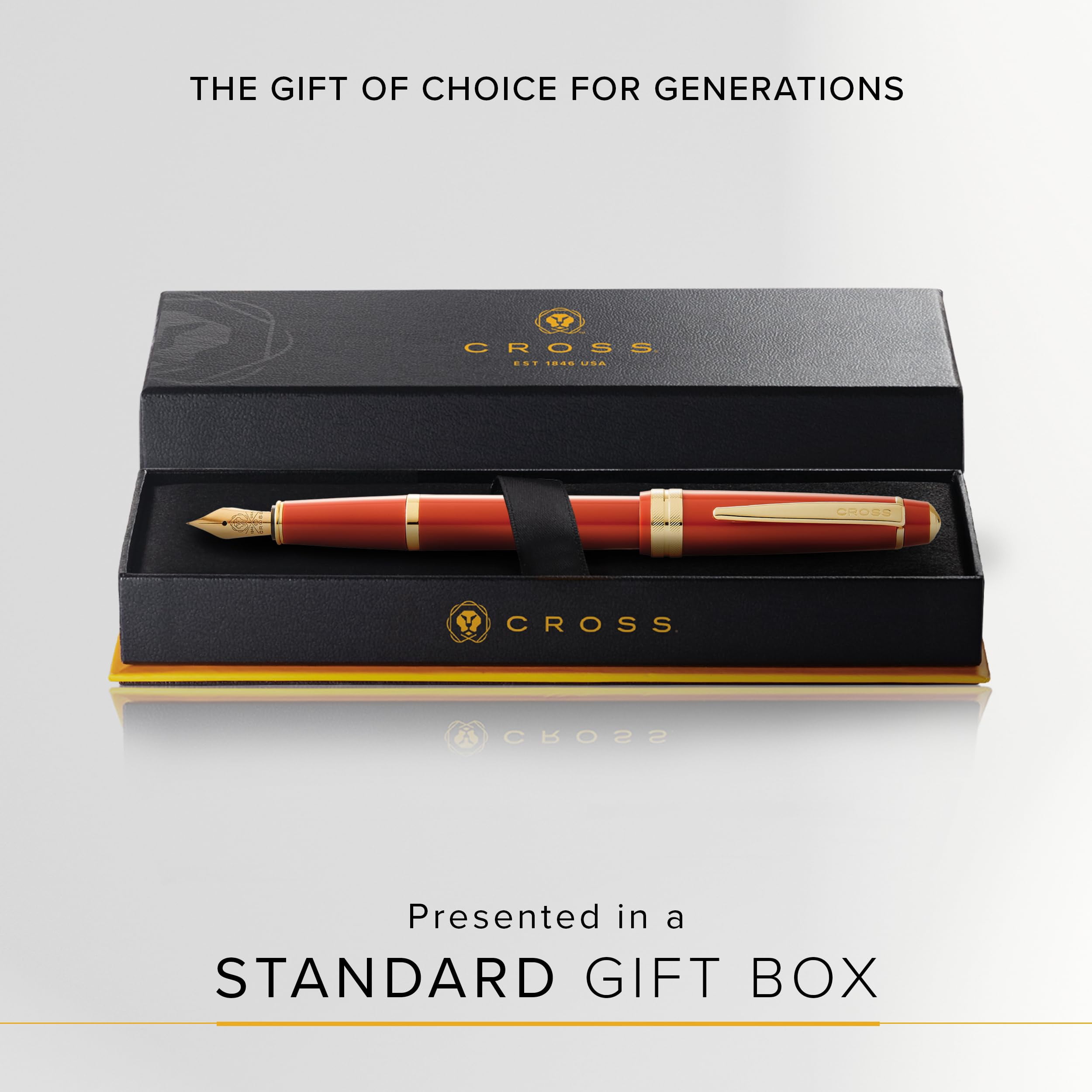 Cross Bailey Light Polished Amber Resin and Gold Tone Fine Nib Fountain Pen