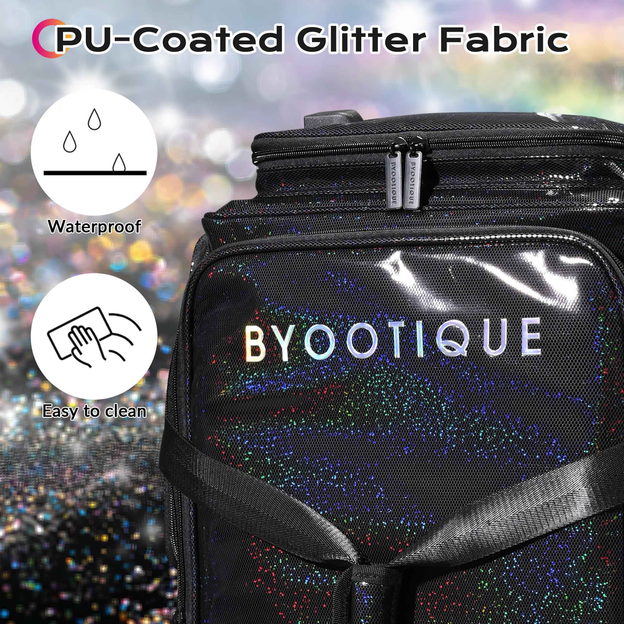 Byootique Rolling Dance Bag with Wheels Travel Duffle Bag Expandable FA Starry
