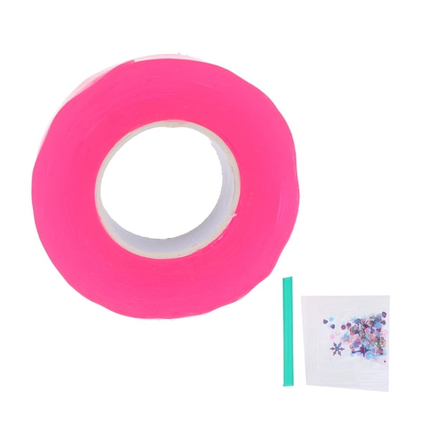 Double Sided Tapes,blow bubbles balloons double sided tapes sticky,bubble blowing Funny crafts sensory toy gift,high flexibility transparent relaxing accessory,picture sign poster Pink 500cmx3cm perfecl Cintas de doble cara