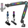 thumbnail image 1 of Bras de Perche RGB, Support de Micro TONOR Réglable avec Lumière RGB, Adaptateur de Vis 5/8, Excellente Compatibilité, Ciseaux de Suspension Rotatifs, 1 of 7