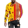 thumbnail image 2 of Amzcrzy Sudadera Para Hombre, Moda Para Hombre, Estampado De Carnaval, Blusa De Manga Larga Y Cuello Redondo, Naranja, L, 2 of 5