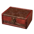thumbnail image 3 of Caja de Almacenamiento de Madera Vintage con Broche Caja de Almacenamiento de Joyería Organizador de Cajas, 3 of 12