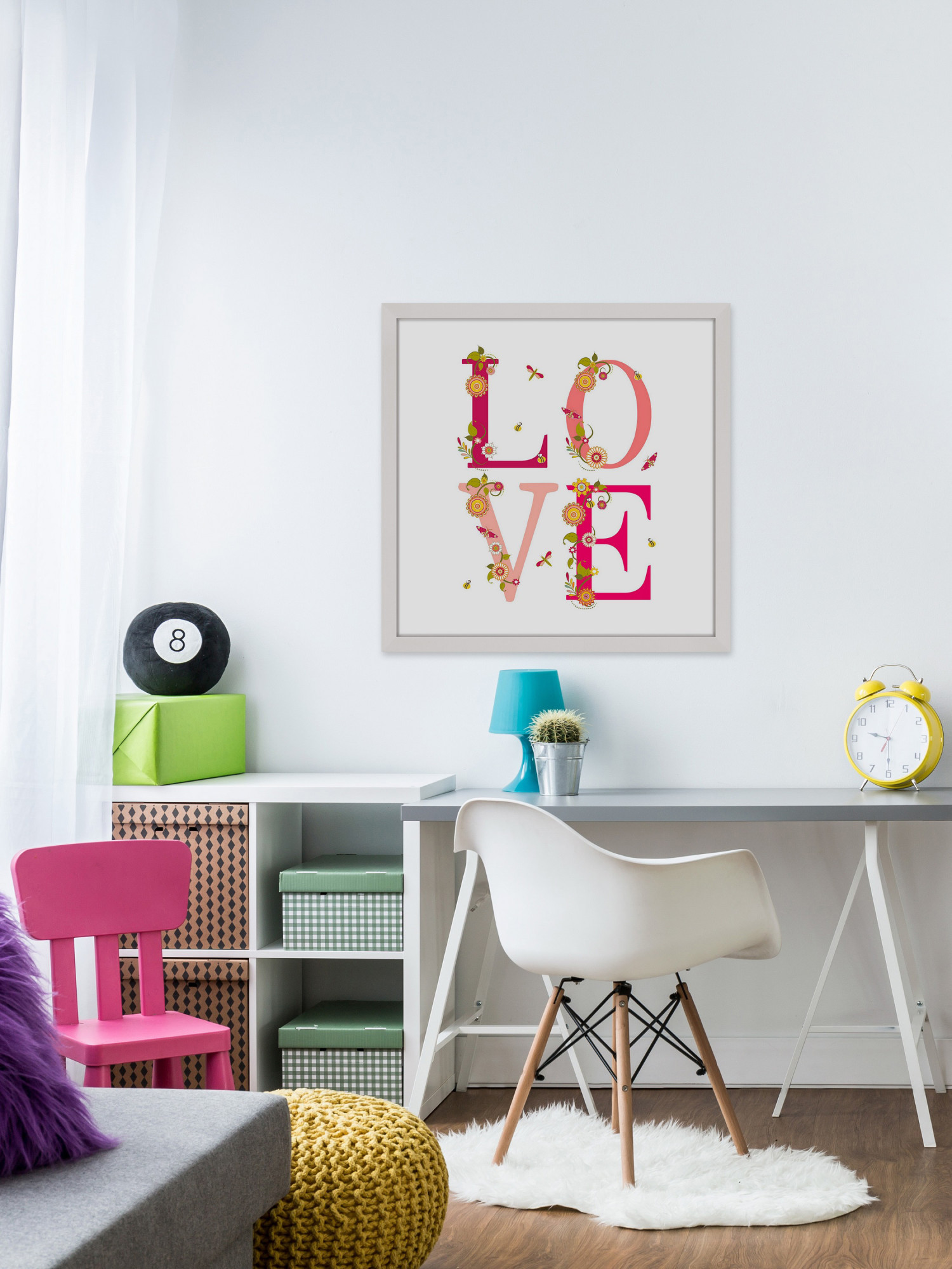 Marmont Hill "Love Bugs" by Karen Zukowski Framed Painting Print
