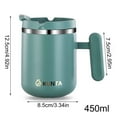 thumbnail image 7 of Coffee Mug with Handle, 15oz Insulated Stainless Steel Coffee Travel Mug, Double Wall Vacuum Reusable Coffee Cup with Lid, 7 of 7