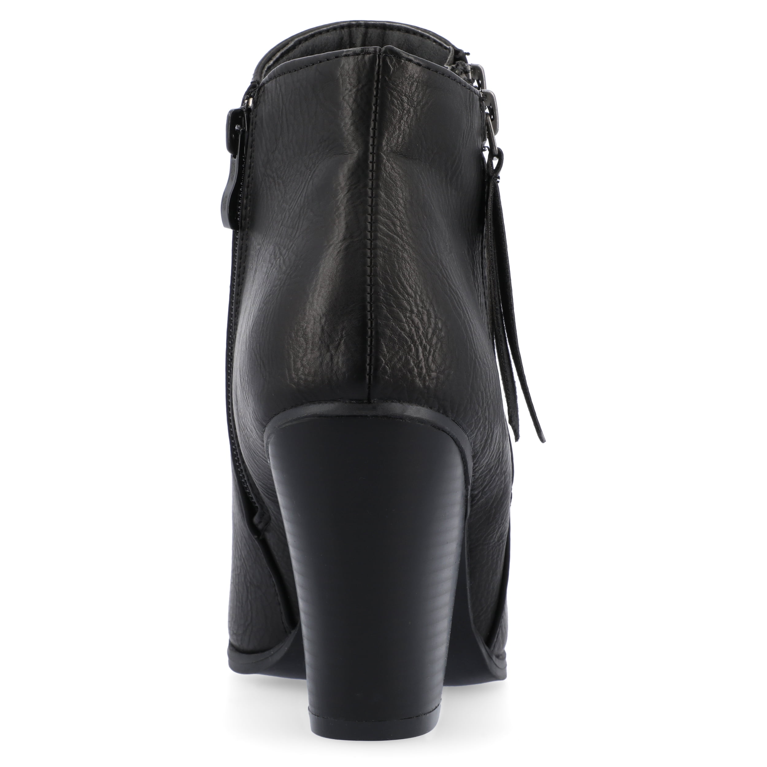 Journee Womens Vally Inside Zip Stacked Heel Booties, Widths Available