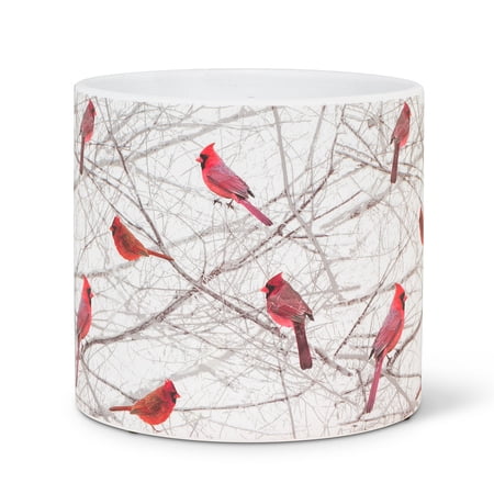 Set of 2 Large Cardinals in Bush Planter