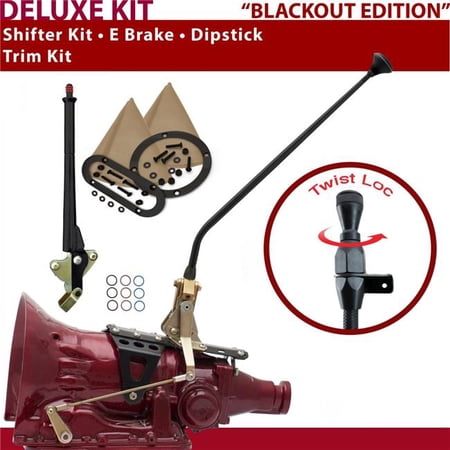 American Shifter TH350 Shifter Kit Black 23 in. E Brake Trim Kit Dipstick for DD222
