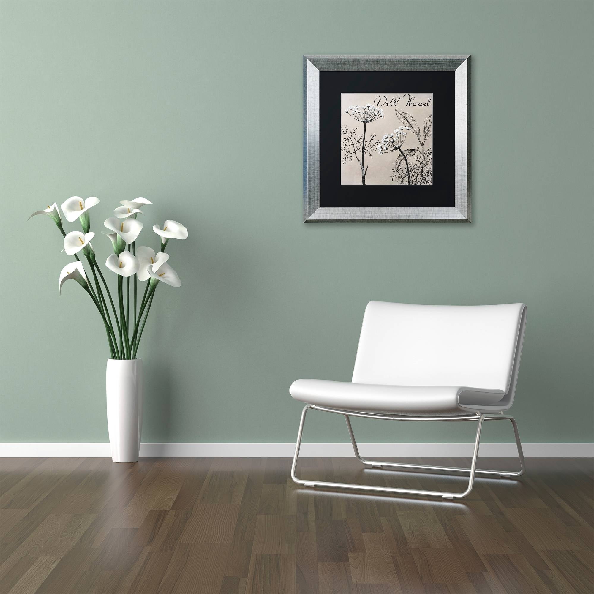 Trademark Fine Art "Flowering Herbs III" Canvas Art by Color Bakery Black Matte, Silver Frame