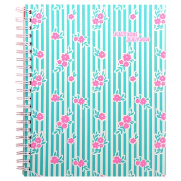 Pen+Gear 13-Month Monthly Planner, July 2026-July 2027, Green and White Stripes Floral, 9" x 11"