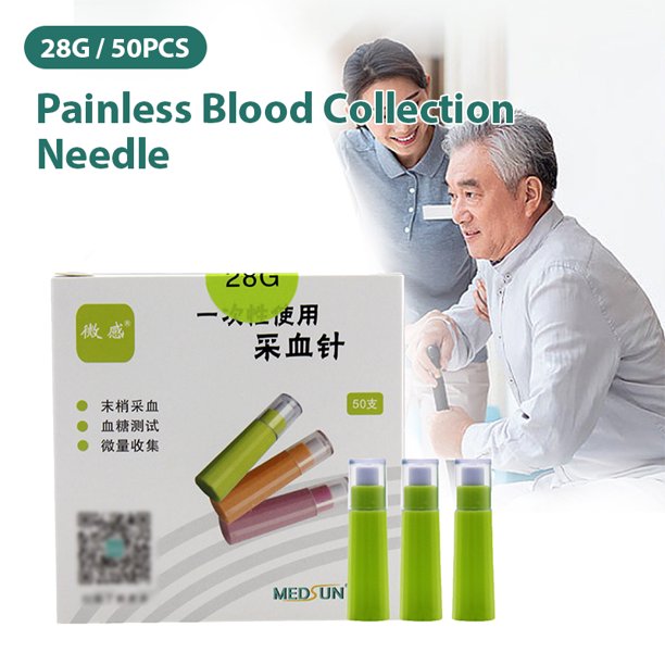 50PCS Blood Collection Needle Disposable Sterile Lancet Bleed Pen Blood NeedlWA