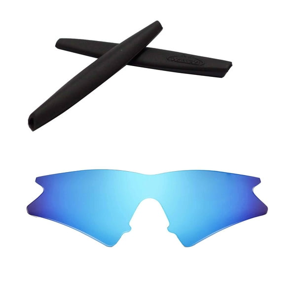 Walleva Ice Blue Replacement Lenses And Black Earsocks For Oakley M Frame Sweep Sunglasses