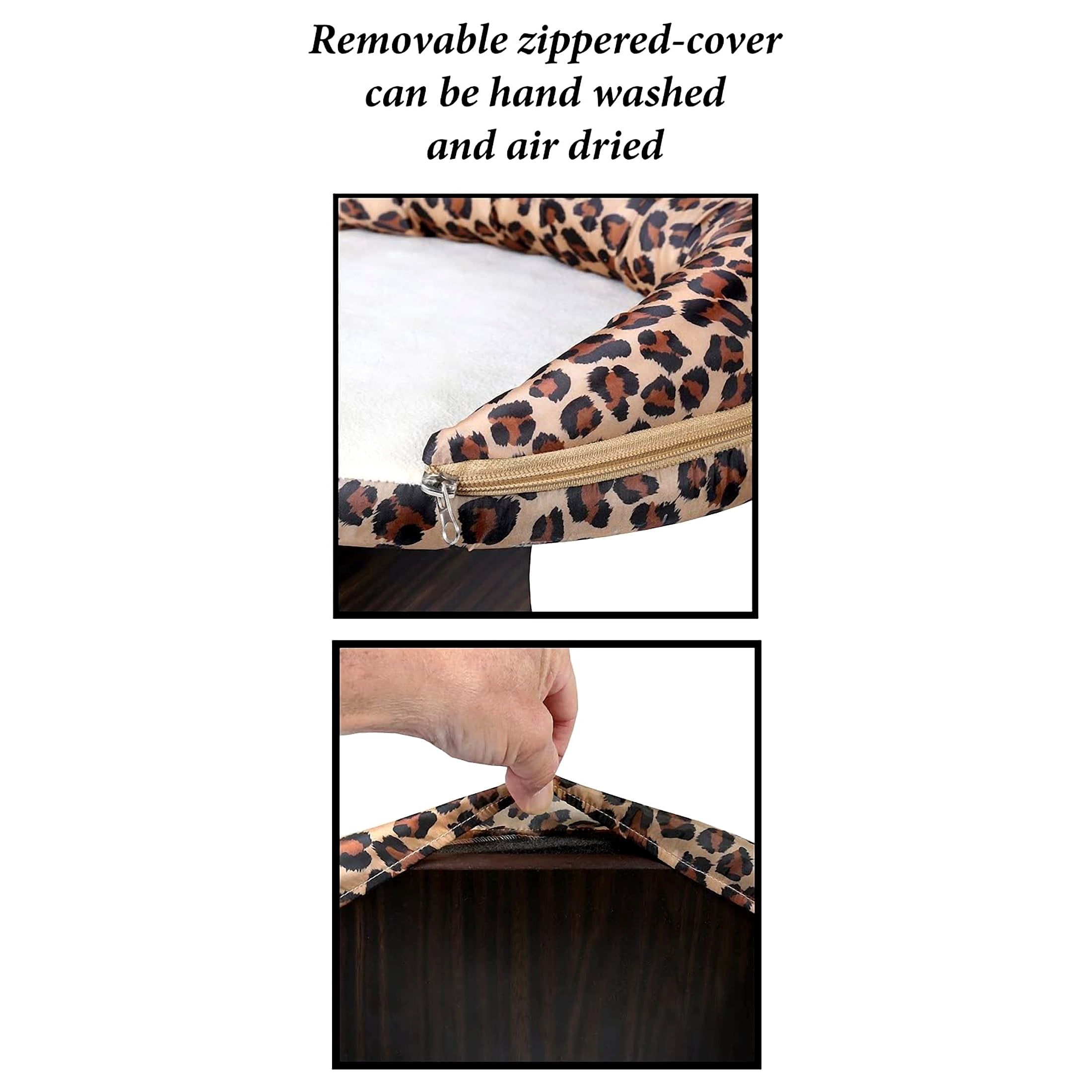 212 Main 5324 Leopard Print Bolster Cat Window Perch