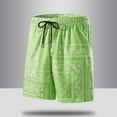 thumbnail image 6 of Casual Shorts for Men 2026 Summer Lightweight Elastic Waist Relaxed Fit Paisley Print Beach Shorts with Pockets, 6 of 8