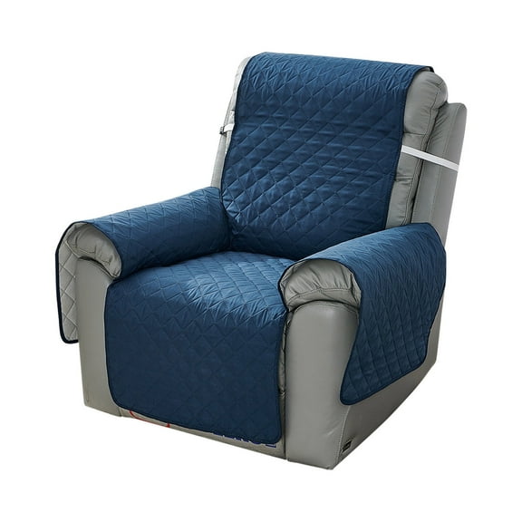 VANLOFE Waterproof Recliner Cover,Non Slip Recliner Chair Cover with Elastic Band,Washable Recliner Slipcover for Kids,Pets (Dark Blue)