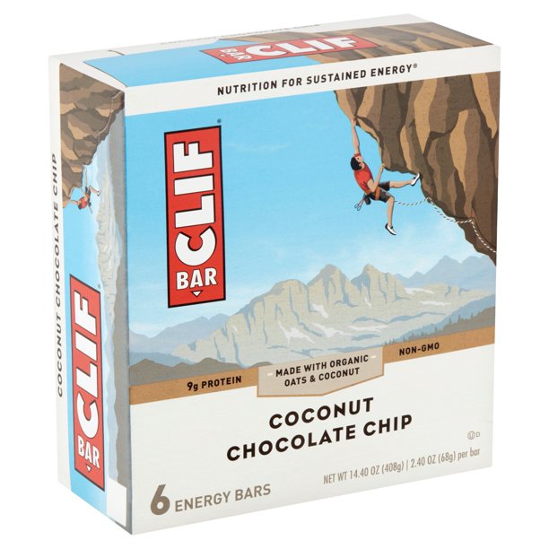 CLIF BAR Energy Bars Coconut Chocolate Chip 2.4 Ounce Protein