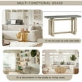 thumbnail image 5 of 59.1 Inch Console Table with Concrete Wood Top, Extra Long Entryway Table Modern Sofa Side Table for Hallway Living Room Foyer Corridor, Easy to Assemble, Gray, 5 of 7