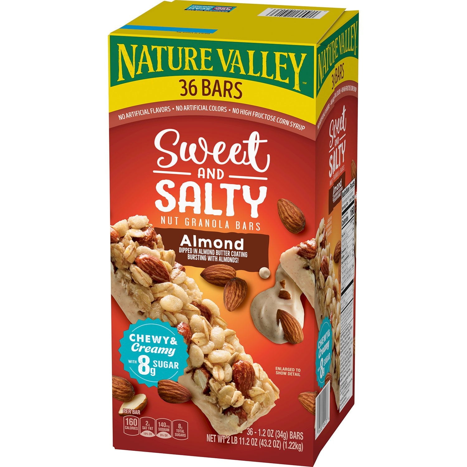 Nature Valley Almond Sweet & Salty Granola Bars, 36-Count Box With White Bowl By OMA