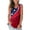 Multicolor 2, variant on Women's American Flag Tank Top, USA Star & Stripes Print V-Neck Sleeveless Blouse, Fourth of July Patriotic Casual Cami Tops, S-3XL