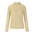 thumbnail image 2 of Tenues pour Femmes Mode Chaudes Amples Blouse à Manches Longues Col Rond Chandail Décontracté Hauts Blouses Tenues de Travail en Liquidation, 2 of 7