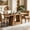 Brown, variant on Fnova 63" Modern Long Dining Table for 6 people, Rectangular Geometric Artificial Marble Kitchen Table for Dining Room, White