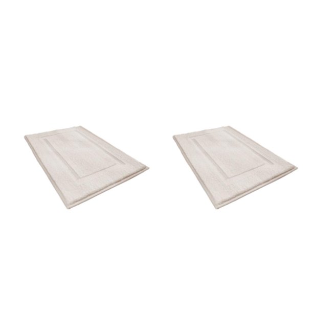 Bearachild Alfombrilla de baño antideslizante con fondo de TPR para un paso seguro antideslizante de felpa absorbente blanco 40*60cm Blanco 40*60cm 2Conjunto