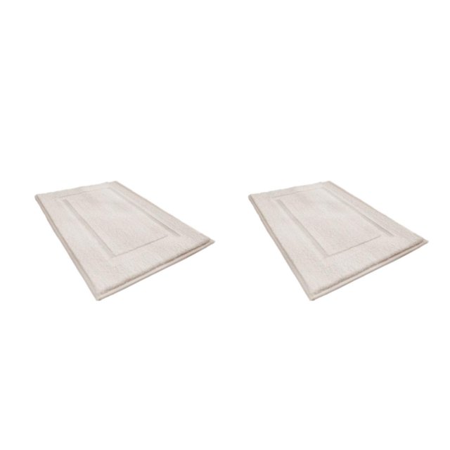 Advancent Alfombra de baño suave y absorbente para secado rápido y limpieza fácil lavable a máquina Blanco 40*60cm 2Conjunto