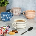thumbnail image 4 of Mr. Coffee Cappuccino Bliss 4 Piece 23 Ounce Stoneware Latte Cup Set in Assorted Designs, 4 of 5