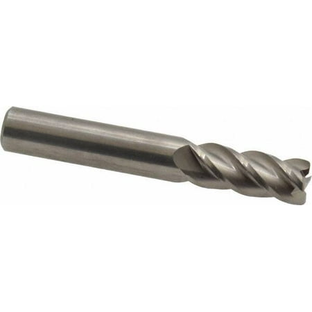 

Accupro 3/8 Diam 4 Flute Single End Solid Carbide 0.03 Corner Radius End Mill Uncoated 2-1/2 OAL 7/8 LOC 3/8 Shank Diam 40° Helix RH Cut RH Flute Centercutting