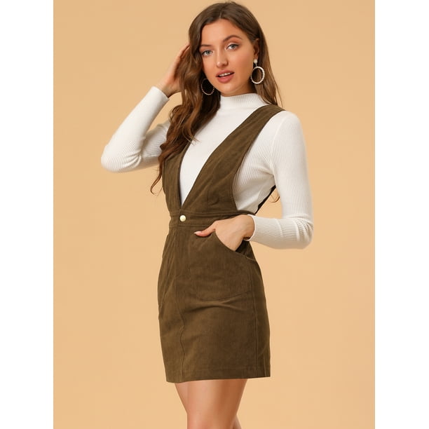 Corduroy top pinafore skirt