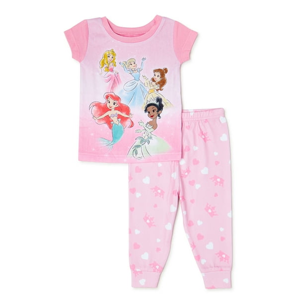 Disney Princess Baby and Toddler Girl TShirt and Pant Pajama Set, 2
