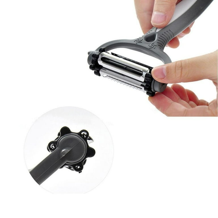Buy Spatlus 3 in 1 Rotary Multi-Functional Peeler, Suitable for Vegetable  and Fruit, with Serrated Blade + Straight Blade + Julian Blade Stainless  Steel, Anti-Slip Handle Design?Slicer for Kitchen - Lowest price