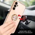 thumbnail image 6 of Compatible with Samsung Galaxy A14 5G Case, Galaxy A14 Case with 360 ° Rotatable Ring Holder Kickstand Car Mount Supported Electroplated Shockproof Phone Case for Samsung Galaxy A14 5G-Pink, 6 of 16