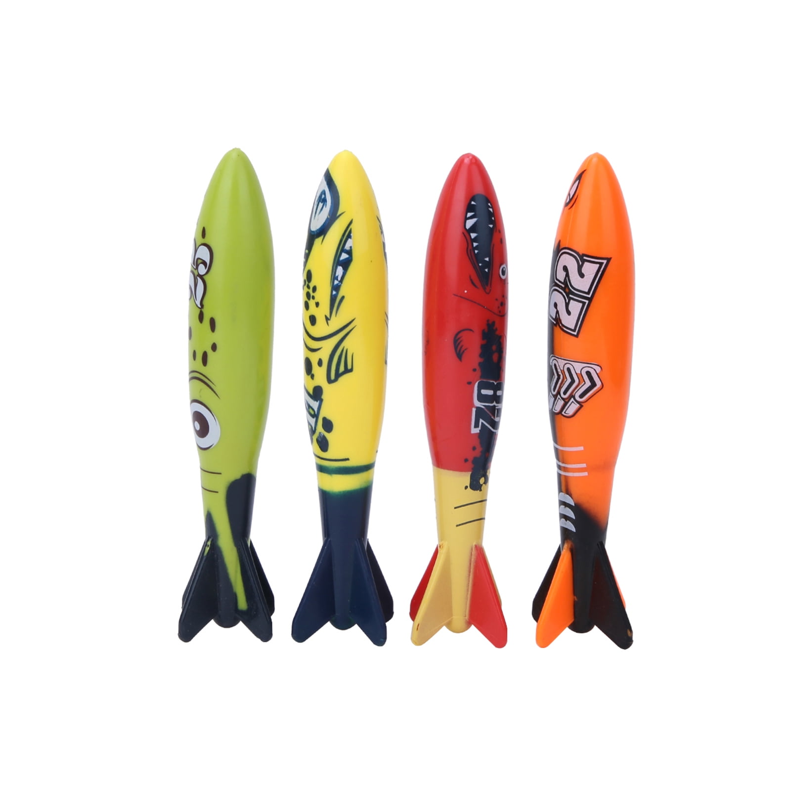 Diving Fish Toys Under Water Torpedos Rockets for Summer Swimming Pool Party 