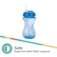 thumbnail image 4 of NUBY Paquete de 3 vasos para sorber para niños pequeños con pajita flexible sin derrames, vasos para niños pequeños a prueba de derrames con agarre fácil y firme, verde, azul, aguamarina, 4 of 5