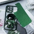 thumbnail image 4 of Funda 6D Bling Astronaut para iPhone 13 Pro Max, con baño líquido, purpurina flotante y arena movediza, para mujer y niña, color verde (Astronauta fijo, sin soporte), 4 of 8