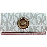 Signature PVC Fulton Flap Wallet in Vanilla