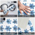thumbnail image 2 of Blue Flowers Rugs Washable Cover Floor Rug Carpets Home Decorations for Bathroom Kitchen Bedroom Indoor 31.5x20 inch, 2 of 6