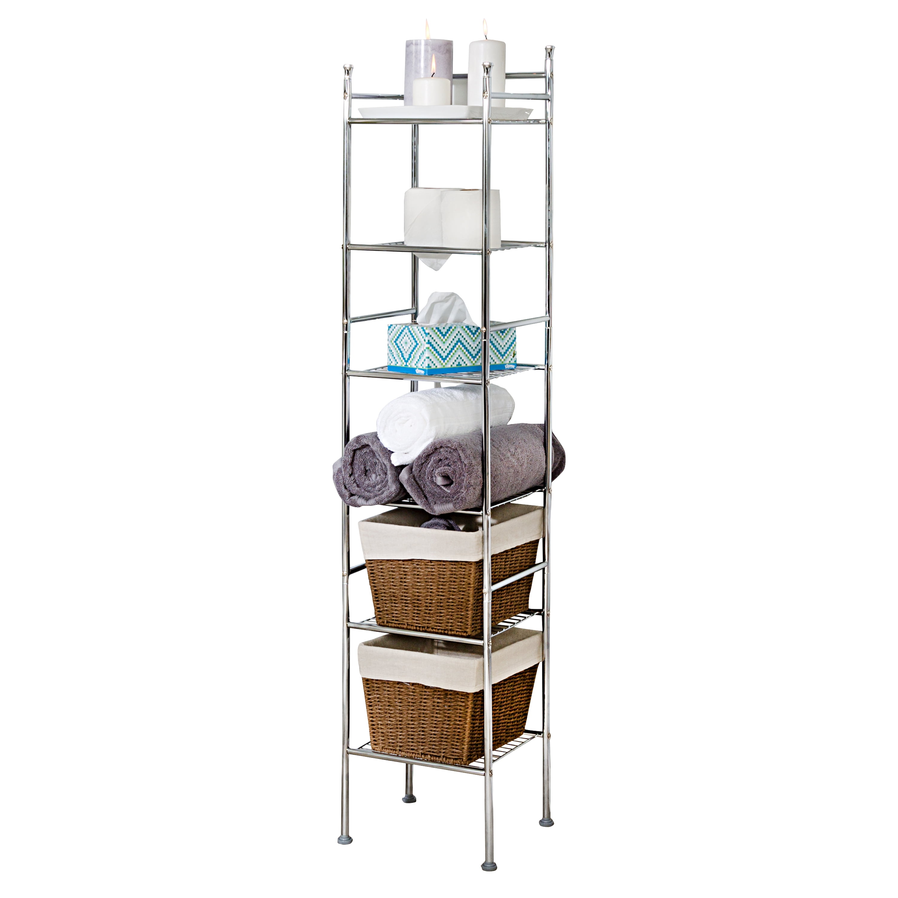 6-Tier Bathroom Storage Shelving Unit 