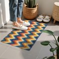 thumbnail image 4 of Orange Geometric Pattern Door Rugs,Washable Non Slip Door Mats Indoor,Decorative Door Mats,Entry Mat Indoor for Entrance,Bedroom,Kitchen,Bathroom,16"x24", 4 of 6