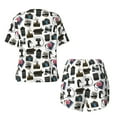 thumbnail image 5 of Kdxio Cool Camera Print Pajamas Sets for Women Short-Sleeved Pjs with Lounge Shorts Two Piece Sleepwear S-4XL, 5 of 9