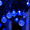 Blue, variant on 1pc 20/30 LED Halloween Solar Crystal Globe String Lights with 8 Lighting Modes Purple/Blue For Home Garden Patio Yard Decor