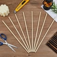 thumbnail image 5 of C 100Pcs Wood Craft Rods 1/4 x 12 Inch Dowel Rods Solid Wood Rod Round Hardwood Sticks Bamboo Stick Unfinished Wooden Dowels for Crafts DIY Knitting Tapestry Home and Garden Decoration, 5 of 7