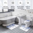 thumbnail image 5 of Blue Eucalyptus Bath Mat 3 Piece Bathroom Rug Set, Botanical Plant Rustic Succulent Branch Non Slip Bath Rug Contour Mat and Toilet Lid Cover, Absorbent Shower Mats Soft Bath Rugs and Mats Sets, 5 of 8