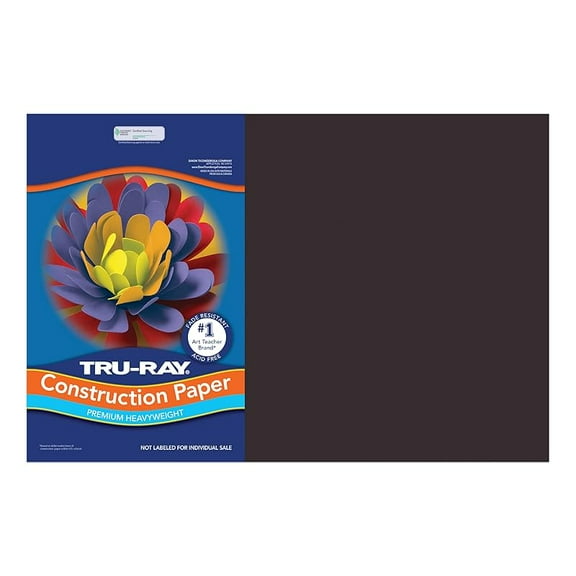 Premium Construction Paper, Black, 12" x 18", 150 Sheets